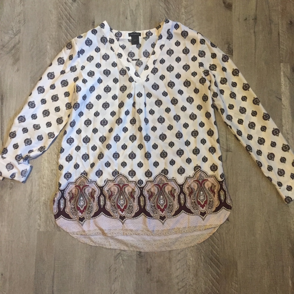 long sleeve patterned shirt